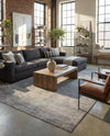 Bloomsbury Elegance Collection Area Rug -  Kensington (Gray) Rectangle Gray  lifestyle 25