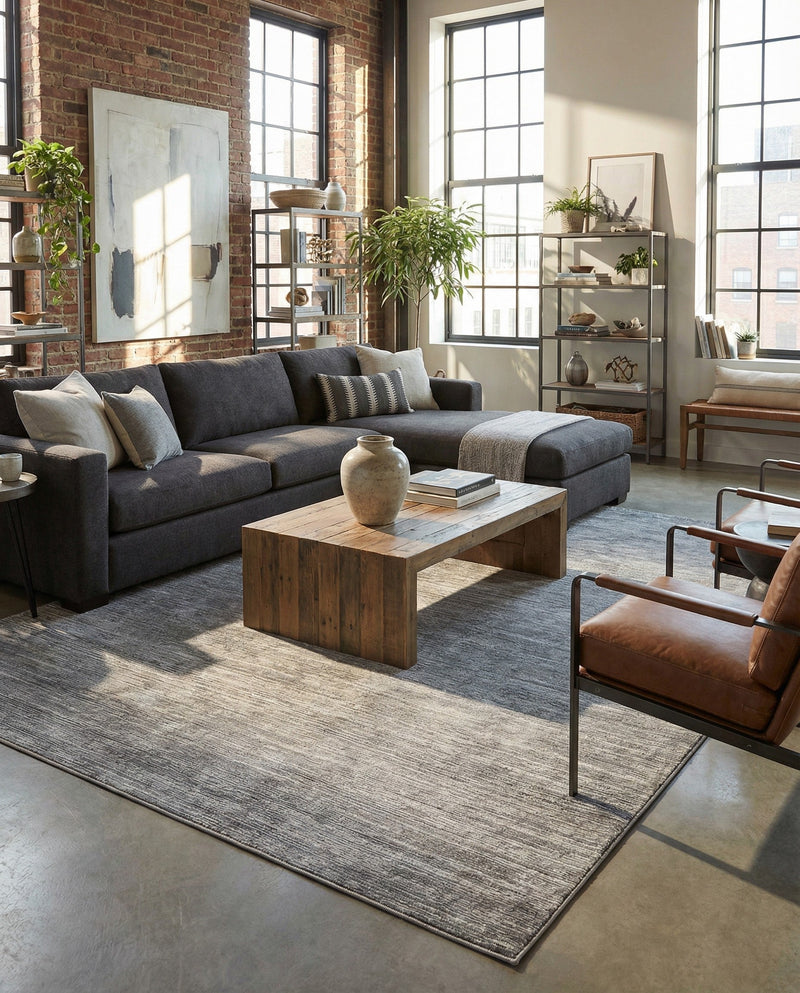 Bloomsbury Elegance Collection Area Rug -  Kensington (Gray) Rectangle Gray  lifestyle 25