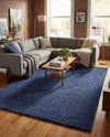 Solid Shag Seaside Collection Area Rug - Azure Cove (Navy Blue) Rectangle Navy Blue  lifestyle 24