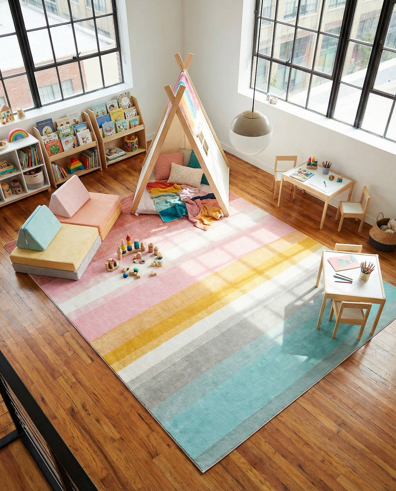 Wonder Tykes Collection Area Rug -  Dreamland Rectangle Multi  lifestyle 33