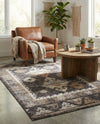 Desert Modern Eco Rug Series Collection Area Rug -  Mojave Rectangle Charcoal Gray  lifestyle 11