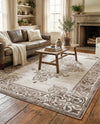 Sanctuary Retreat Collection Area Rug - Haven Rectangle Chocolate Brown  lifestyle 16