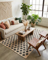 Benares Handwoven Jute Collection Area Rug -  Bodhi Rectangle Beige and Black  lifestyle 16