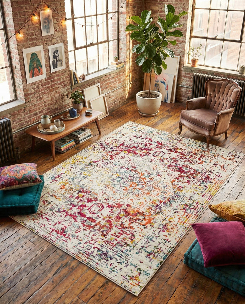 Georgetown Rugs Collection Area Rug - Dupont (Light Multi) Rectangle Light Multi  lifestyle 11