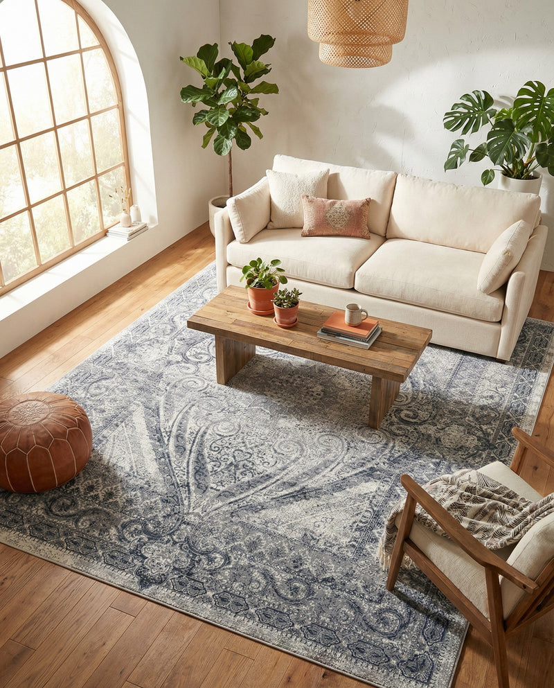 Coastal Manor Collection Area Rug -  Seagrove Rectangle Dark Blue  lifestyle 28