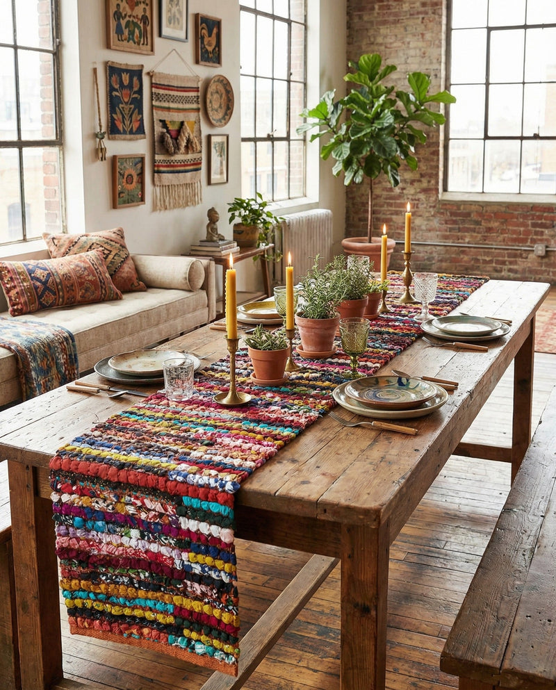 Woven Udaipur Collection Area Rug - Jaipur Table Runner Multi  lifestyle 56