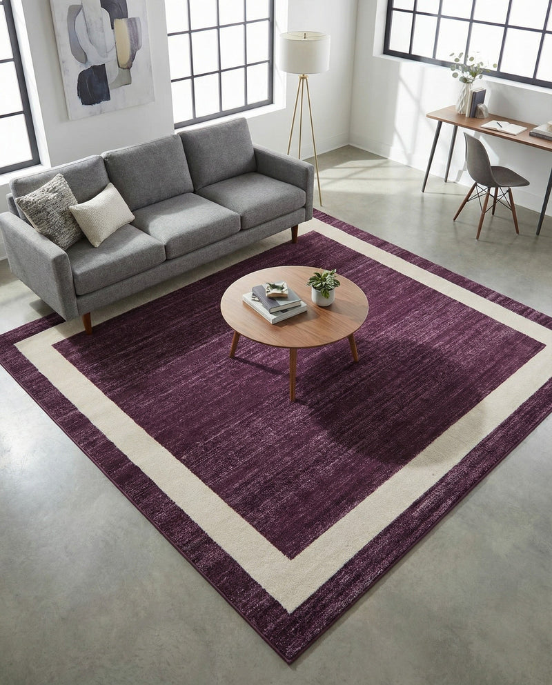 Studio Haven Collection Area Rug -  Alcove (Violet) Square Violet  lifestyle 50