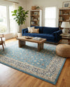 Persian Elegance Collection Area Rug -  Ardabil Rectangle Blue  lifestyle 33