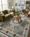 Persian Elegance Collection Area Rug -  Hamedan (Blue) Rectangle Blue  lifestyle 28