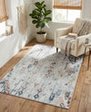 Aegean Elegance Washables Collection Area Rug -  Zakynthos Rectangle Ivory Gray  lifestyle 57