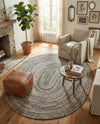 Woven Udaipur Collection Area Rug - Sahara Oval Natural  lifestyle 50