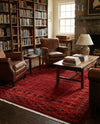 Samarkand Elegance Collection Area Rug -  Ark Rectangle Red  lifestyle 3
