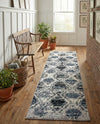 Marrakech Mosaic Collection Area Rug -  Atlas Runner Blue Gray  lifestyle 35