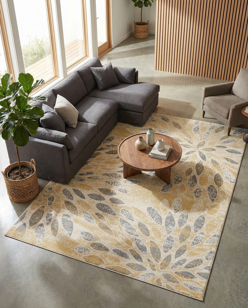 Savannah Elegance Collection Area Rug -  Riverfront Rectangle Yellow  lifestyle 27