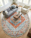 Arcadia Rugs Collection Area Rug -  Xanadu Oval Salmon  lifestyle 75