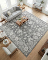 Charleston Elegance Collection Area Rug -  Seaport (Gray) Square Gray  lifestyle 49