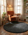 Alpine Plush Collection Area Rug -  Cortina (Peppercorn) Round Peppercorn  lifestyle 75
