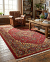 Persian Elegance Collection Area Rug -  Khorasan Rectangle Red  lifestyle 13