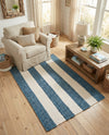 Martha's Vineyard Blueprints Collection Area Rug - Edgartown Rectangle Sky blue  lifestyle 60