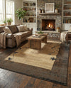 Bistro Lounge Collection Area Rug -  Affogato Rectangle Beige  lifestyle 27