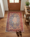 Heritage Elegance Collection Area Rug -  Hearst Rectangle Navy Blue  lifestyle 5