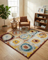 Aegean Elegance Washables Collection Area Rug -  Rhodes Square Multi  lifestyle 72