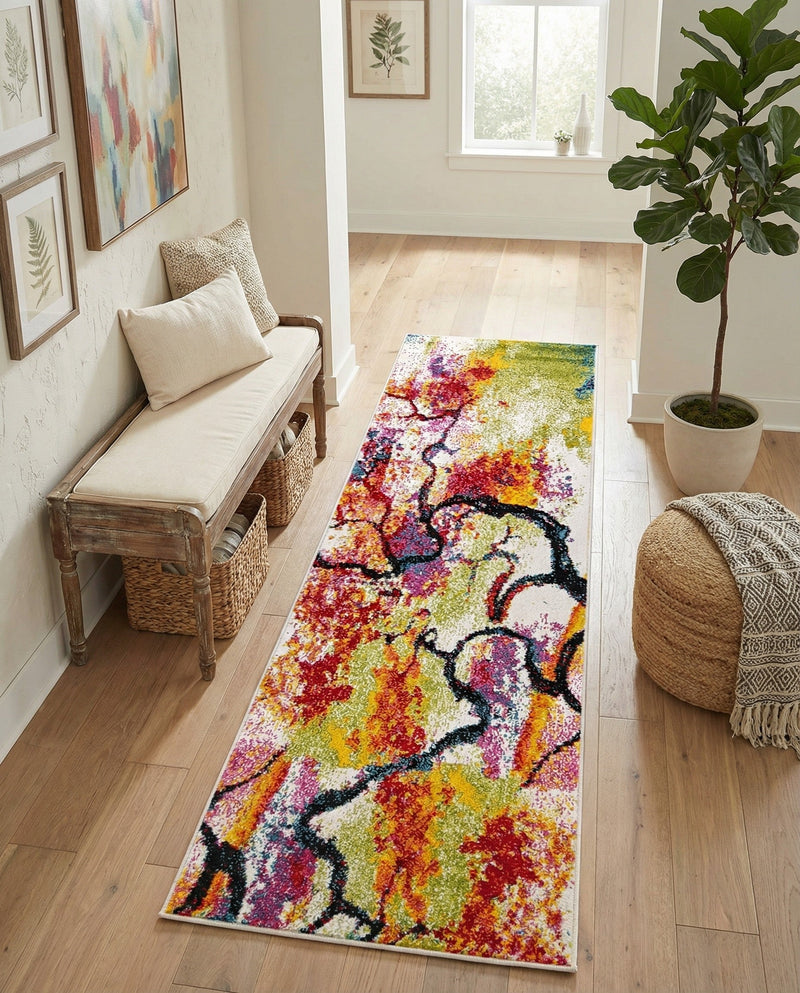 Venetian Elegance Collection Area Rug -  Rialto Runner Ivory  lifestyle 28