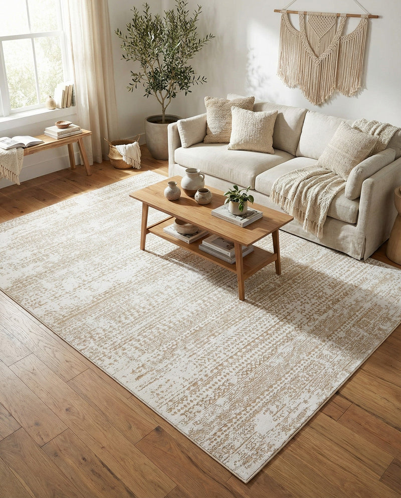 Sanctuary Retreat Collection Area Rug -  Refuge Rectangle Snow White  lifestyle 12