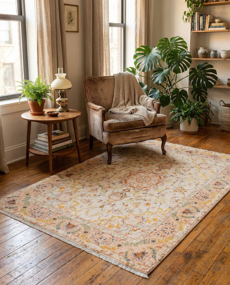 Bazaar Chic Collection Area Rug -  Fez Rectangle Ivory and Gold  lifestyle 10