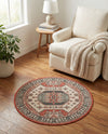 Patio Heritage Collection Area Rug - Veranda Round Multi  lifestyle 78