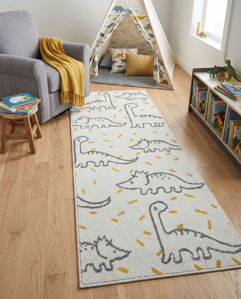 Wonder Tykes Collection Area Rug -  Jamboree Runner Ivory  lifestyle 42