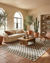 Benares Handwoven Jute Collection Area Rug -  Bodhi Rectangle Beige and Black  lifestyle 19