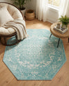 Georgetown Rugs Collection Area Rug - Dupont (Aqua) Octagon Aqua  lifestyle 46