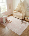 Brighton Stripes Collection Area Rug - Sussex (Pink) Rectangle Pink  lifestyle 11