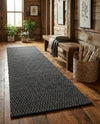 Trellis Wool Collection Area Rug - Cobbles Runner Black  lifestyle 73