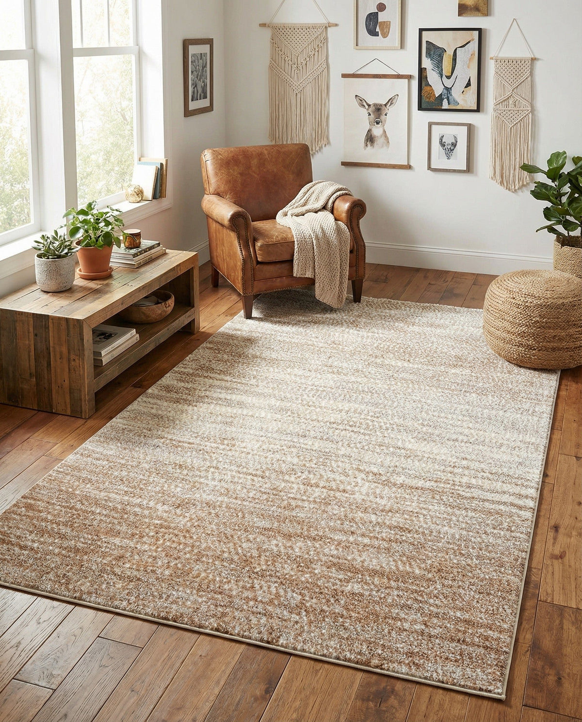 Sienna Collection Area Rug -  Verona Rectangle Smokey Taupe  lifestyle 71