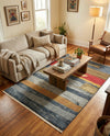 Zagros Oasis Collection Area Rug -  Lordegan Rectangle Blue  lifestyle 16