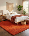 Plush Oasis Collection Area Rug - Serenity (Tiger Orange) Rectangle Tiger Orange  lifestyle 19