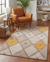 Coastal Haven Collection Area Rug -  Anchorage Rectangle Ivory and Yellow  lifestyle 11