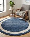 Studio Haven Collection Area Rug -  Alcove (Navy Blue) Round Navy Blue  lifestyle 30