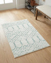 Marrakesh Lattice Collection Area Rug - Casablanca (Ivory Aqua) Rectangle Ivory Aqua  lifestyle 16