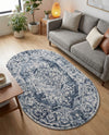 Cambridge Classics Collection Area Rug -  Magdalene (Blue) Oval Blue  lifestyle 35
