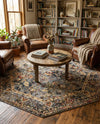 Neptune Elegance Collection Area Rug -  Galatea (Blue) Octagon Blue  lifestyle 29