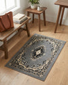 Tabriz Tapestry Collection Area Rug - Azerbaijan (Gray) Rectangle Gray  lifestyle 3