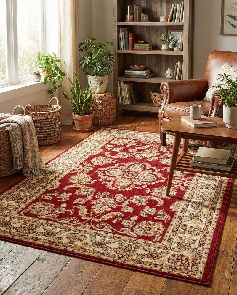 Jaipur Elegance Collection Area Rug -  Jantar Rectangle Red  lifestyle 21