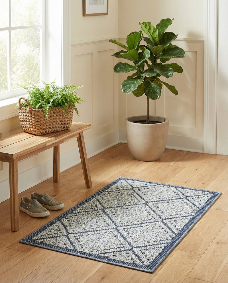 Savannah Pergola Collection Area Rug -  Eden Rectangle Navy Blue  lifestyle 10