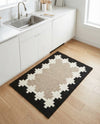Caspian Wool Collection Area Rug - Baku Rectangle Gray and Black  lifestyle 14