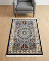 Persian Elegance Collection Area Rug -  Hamedan (Navy Blue) Rectangle Navy Blue  lifestyle 27