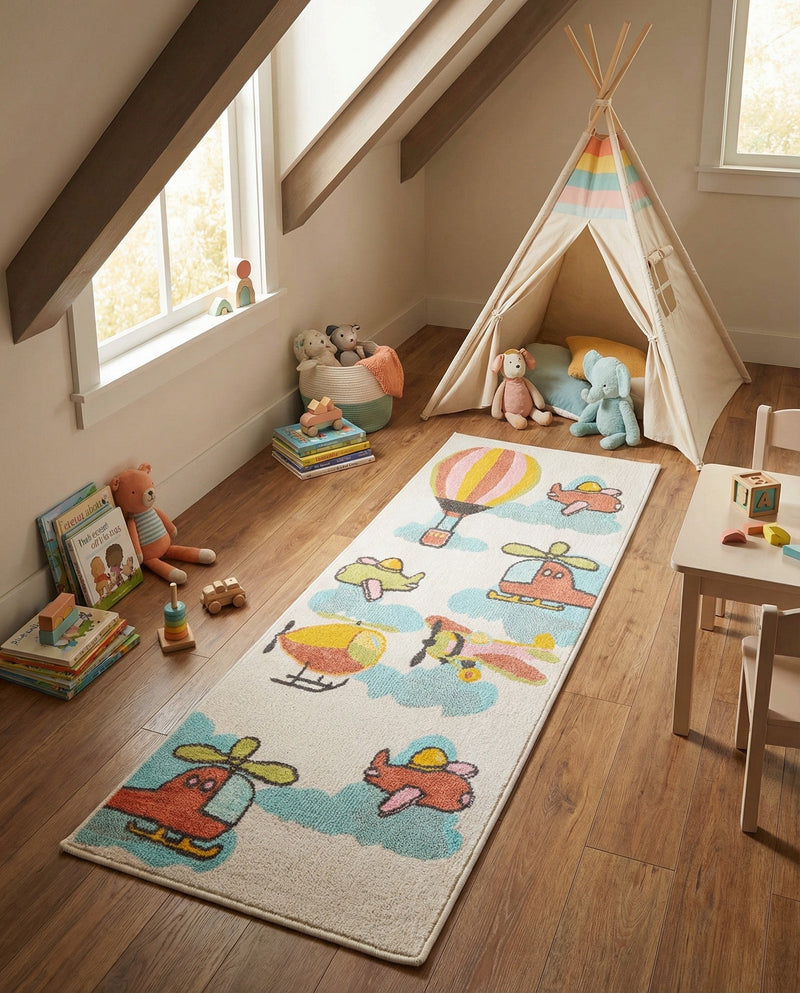 Wonder Tykes Collection Area Rug -  Splatter Runner Multi  lifestyle 29