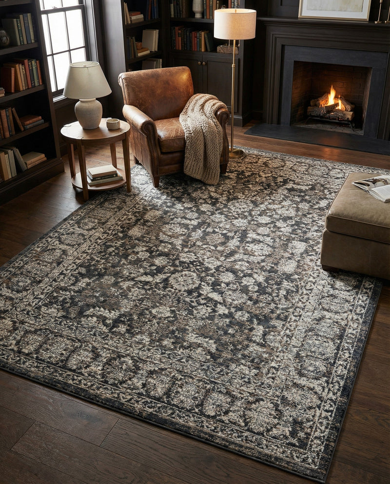 Metro Heights Collection Area Rug -  Astoria Rectangle Navy Blue  lifestyle 38